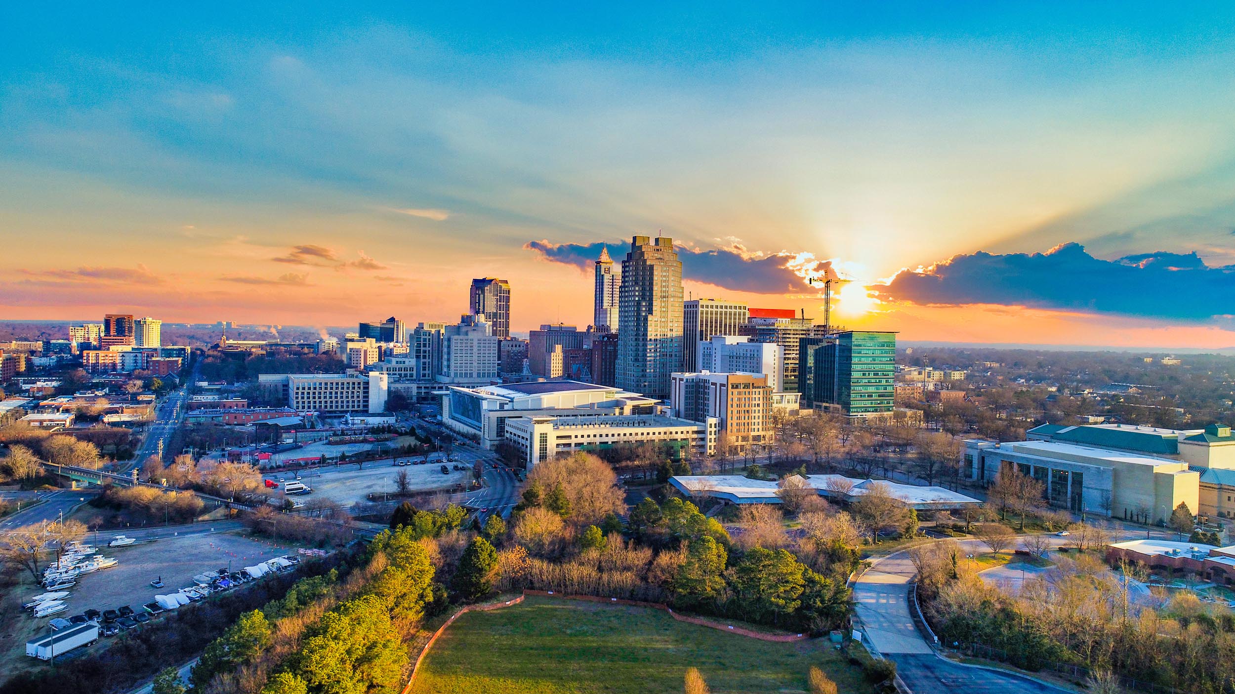 Downtown Raleigh, North Carolina, USA Skyline Aerial Downtown Raleigh, North Carolina
